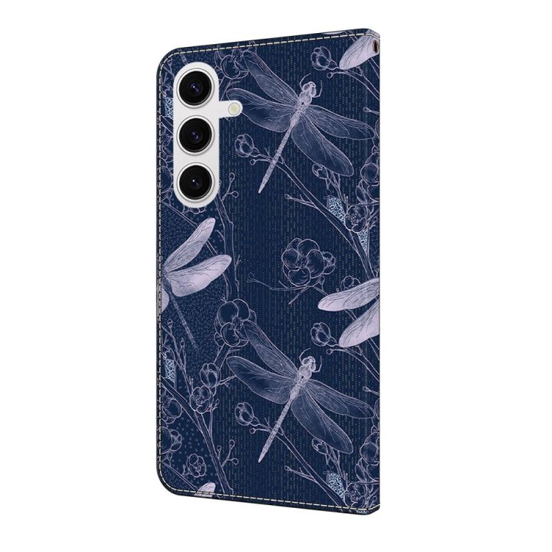 Leren Hoesje Voor Samsung Galaxy S25 Fe Libellenmotief