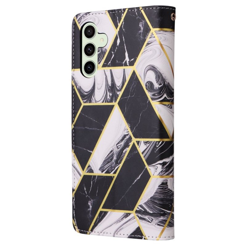 Leren Hoesje Voor Samsung Galaxy S25 Fe Marmerstijl