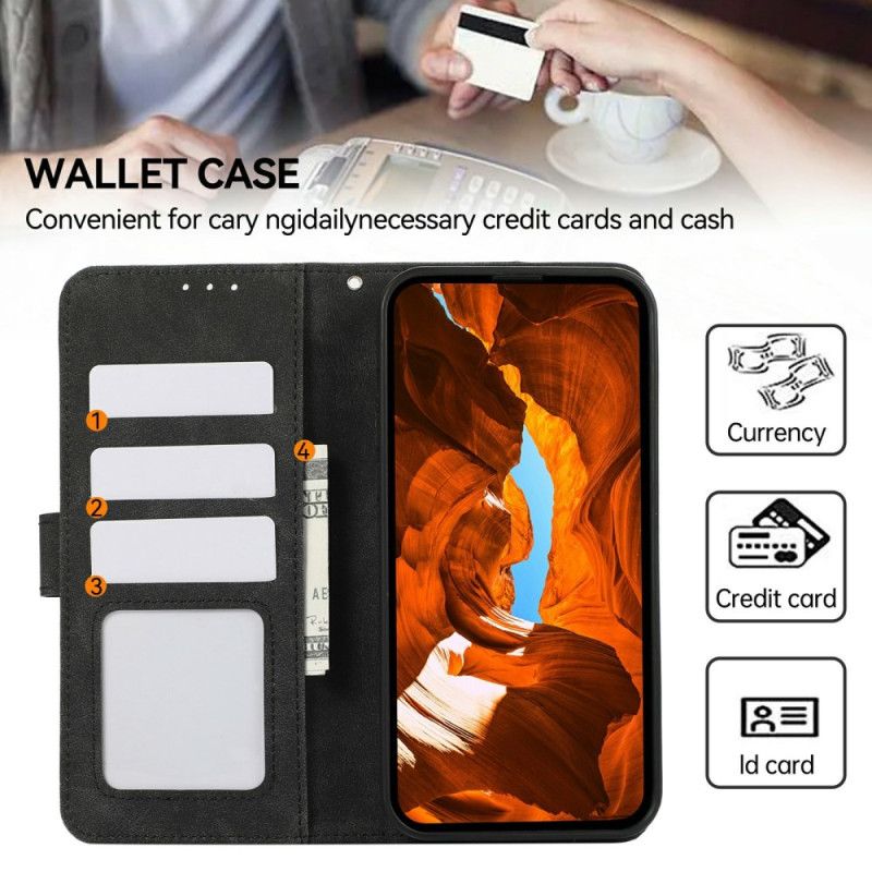 Leren Hoesje Voor Samsung Galaxy S25 Fe Tweekleurige Abeel