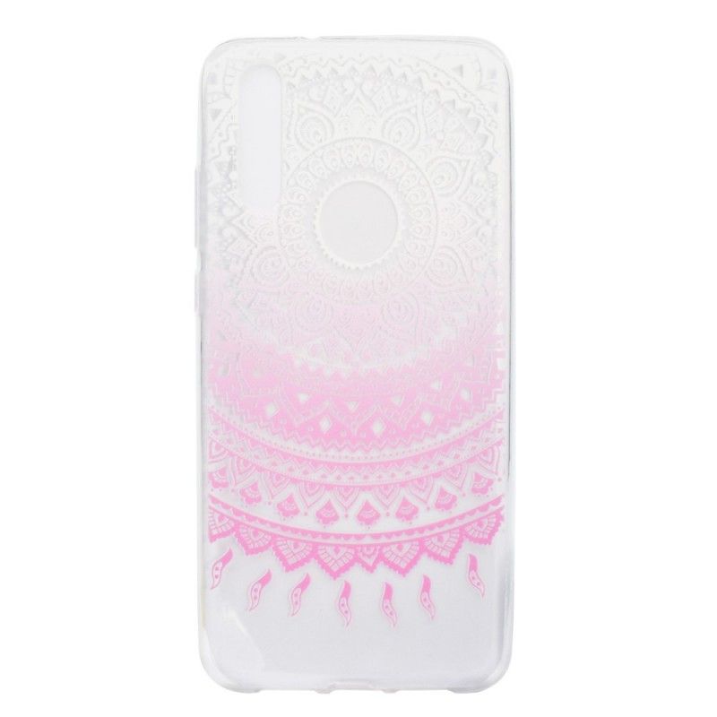Cover Hoesje Huawei P20 Pro Lichtblauw Roze Telefoonhoesje Transparante Kleurrijke Mandala