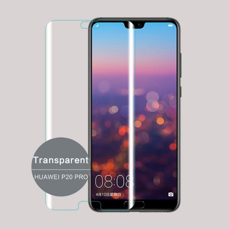 Gebogen Afdekking Van Gehard Glas Huawei P20 Pro Transparant Zwart Mofi