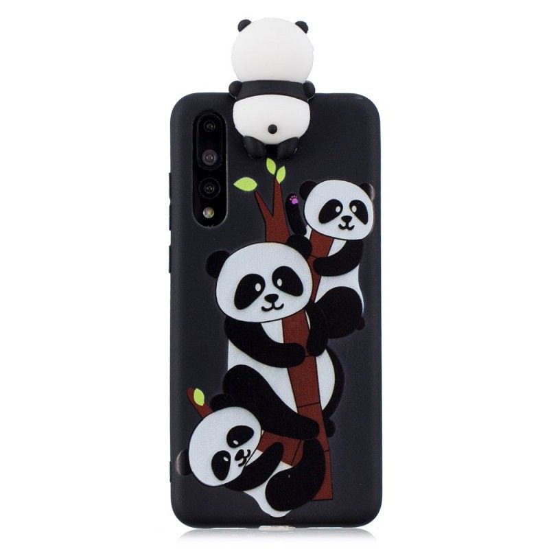 Hoesje Huawei P20 Pro Telefoonhoesje 3D Familie Van Panda'S