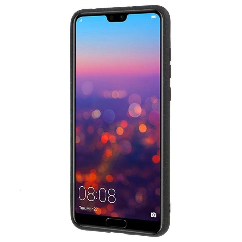 Hoesje voor Huawei P20 Pro Grijs Zwart Matte Siliconen