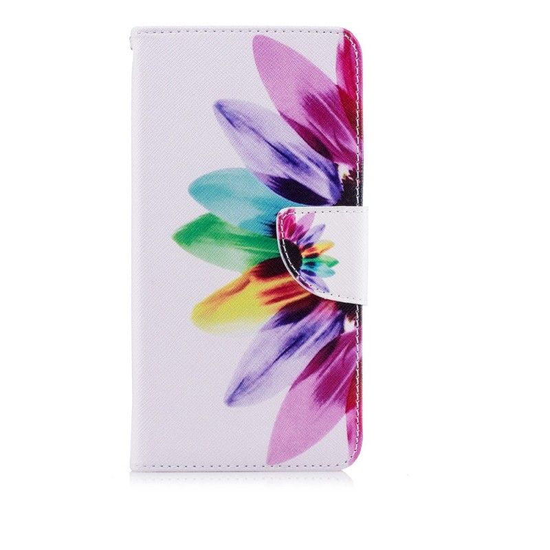 Leren Hoesje Huawei P20 Pro Aquarelbloem