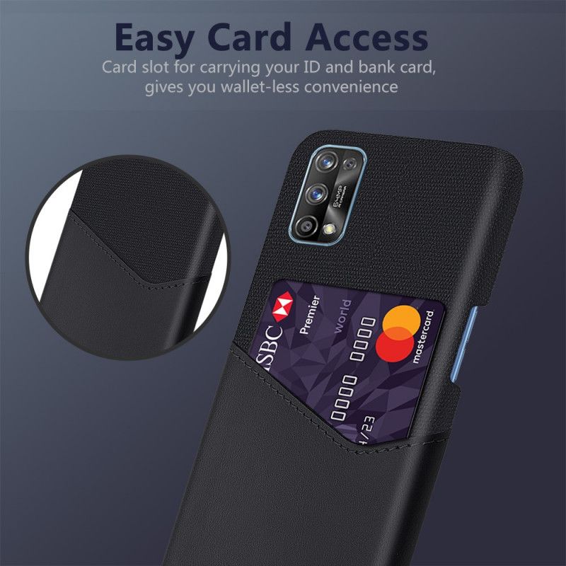 Case Hoesje Realme 7 Pro Grijs Zwart Telefoonhoesje Ksq Kaarthouder