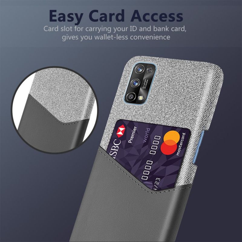 Case Hoesje Realme 7 Pro Grijs Zwart Telefoonhoesje Ksq Kaarthouder