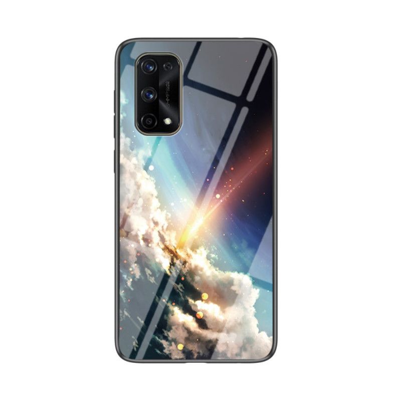 Hoesje voor Realme 7 Pro Grijs Zwart Schoonheid Gehard Glas