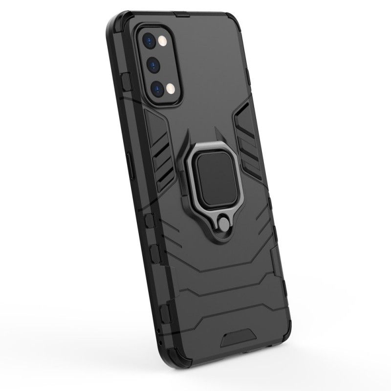 Hoesje voor Realme 7 Pro Rood Zwart Resistente Ring