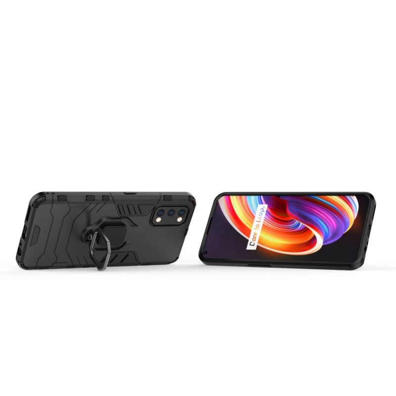 Hoesje voor Realme 7 Pro Rood Zwart Resistente Ring
