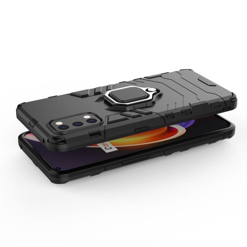 Hoesje voor Realme 7 Pro Rood Zwart Resistente Ring