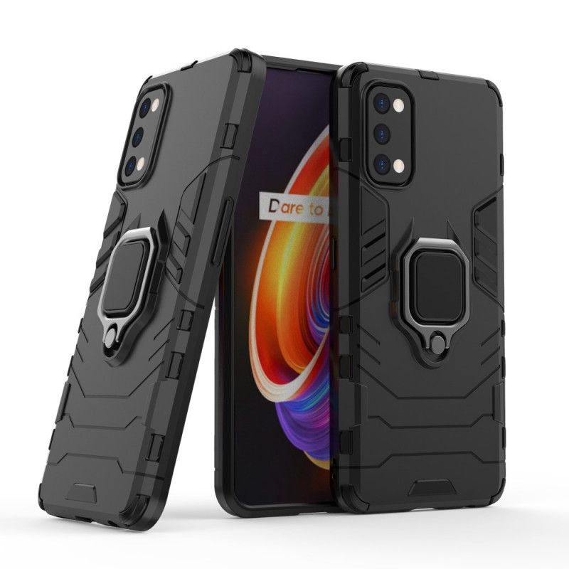Hoesje voor Realme 7 Pro Rood Zwart Resistente Ring