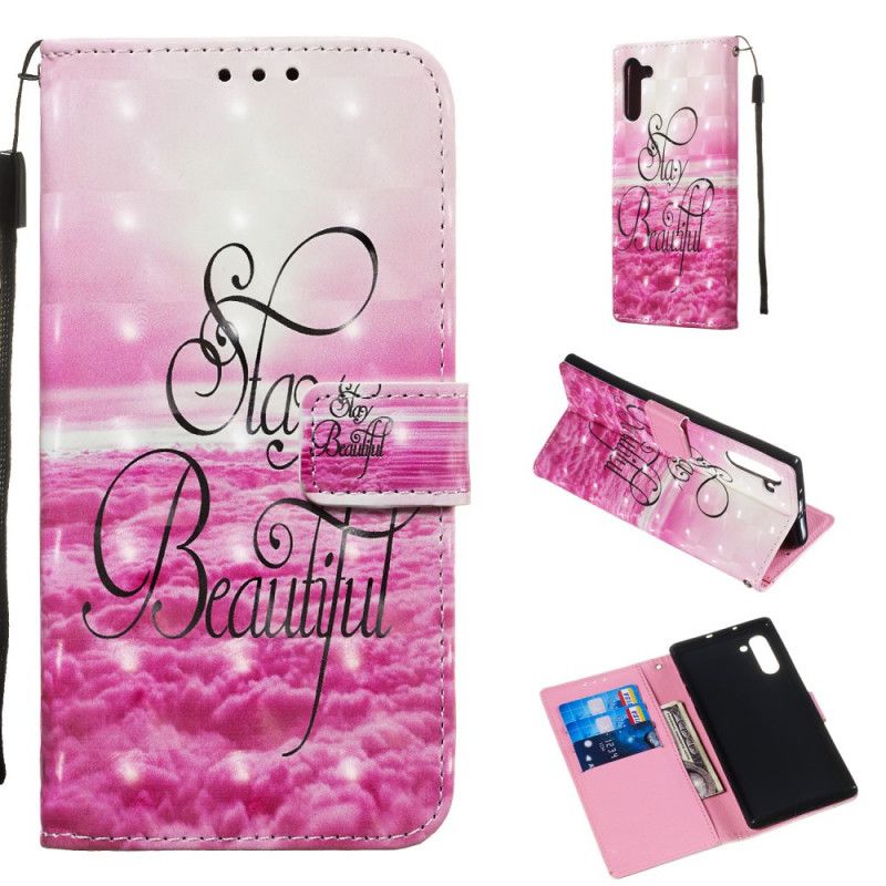 Cover Folio-hoesje Samsung Galaxy Note 10 Telefoonhoesje Blijf Mooi