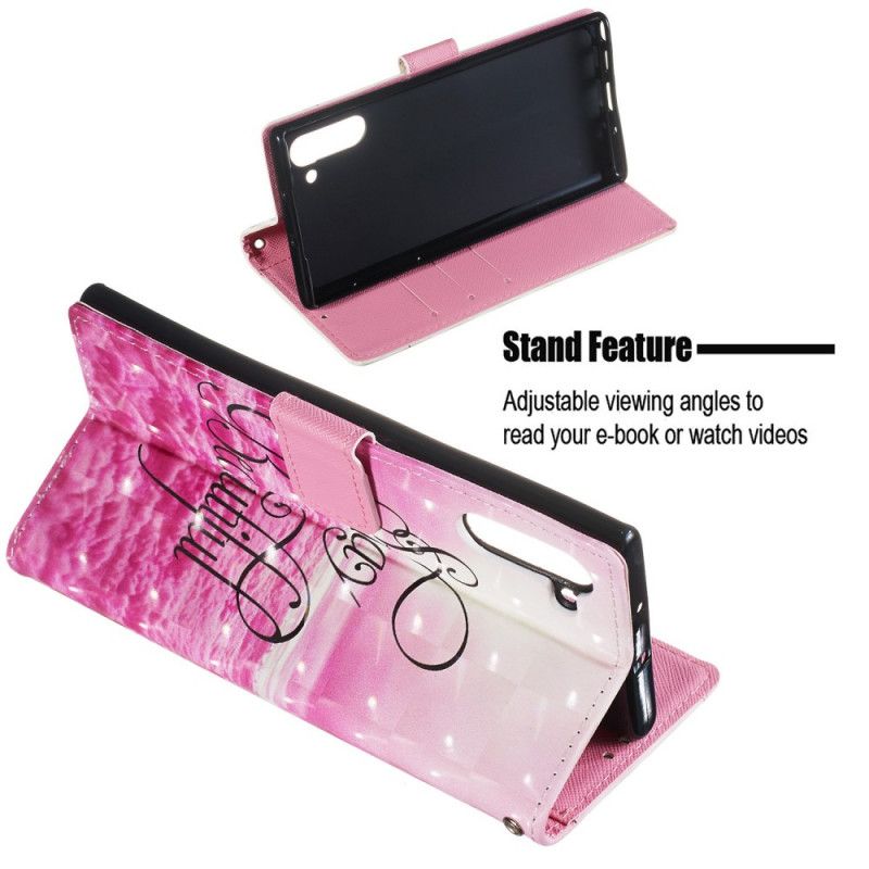 Cover Folio-hoesje Samsung Galaxy Note 10 Telefoonhoesje Blijf Mooi