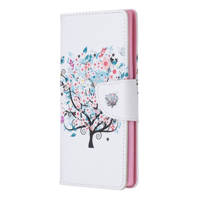 Flip Case Leren Samsung Galaxy Note 10 Bloemrijke Boom