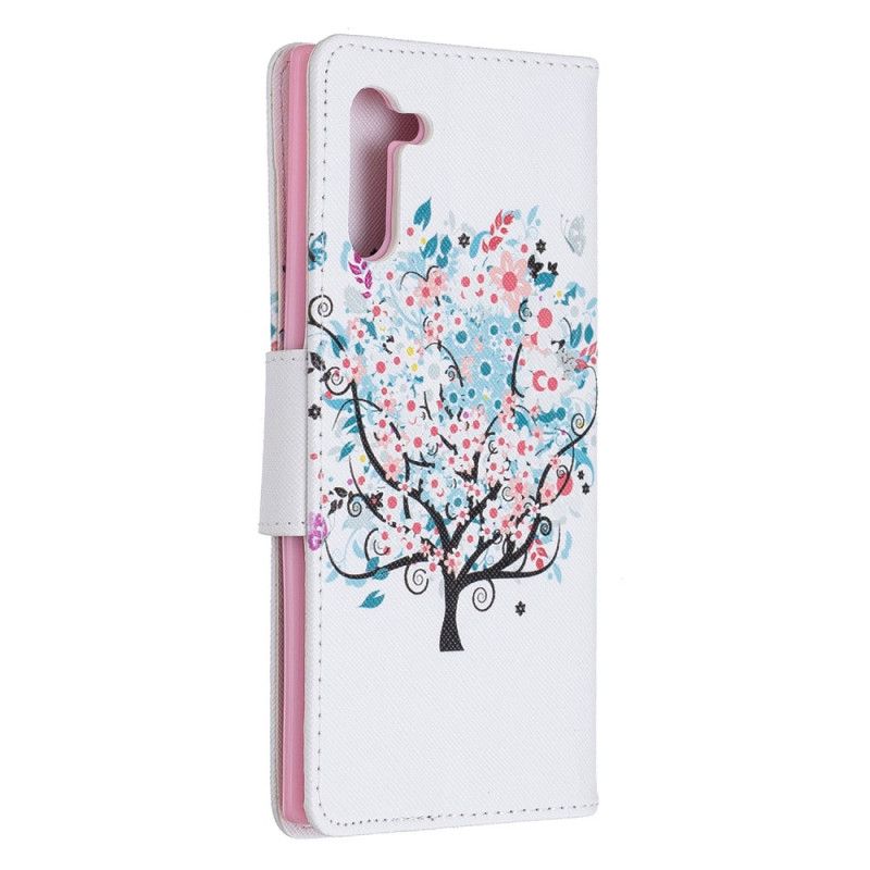 Flip Case Leren Samsung Galaxy Note 10 Bloemrijke Boom