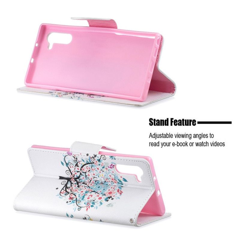 Flip Case Leren Samsung Galaxy Note 10 Bloemrijke Boom