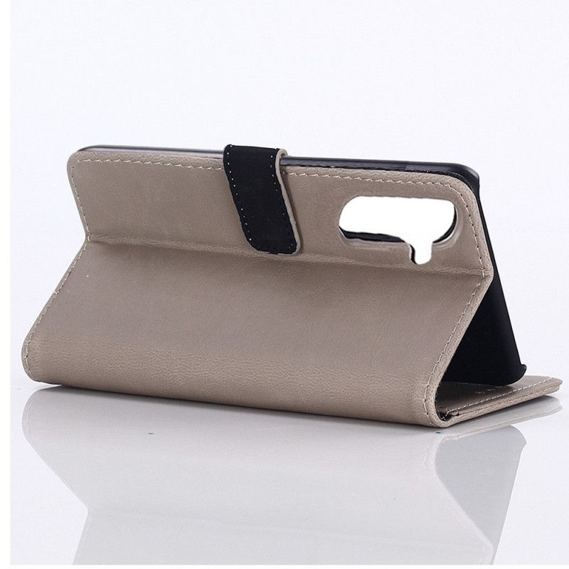 Flip Case Leren Samsung Galaxy Note 10 Zwart Vintage Lederen Ontwerp