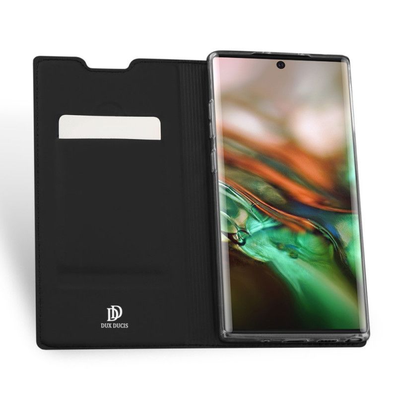 Folio-hoesje voor Samsung Galaxy Note 10 Goud Zwart Pro Dux Ducis Skin