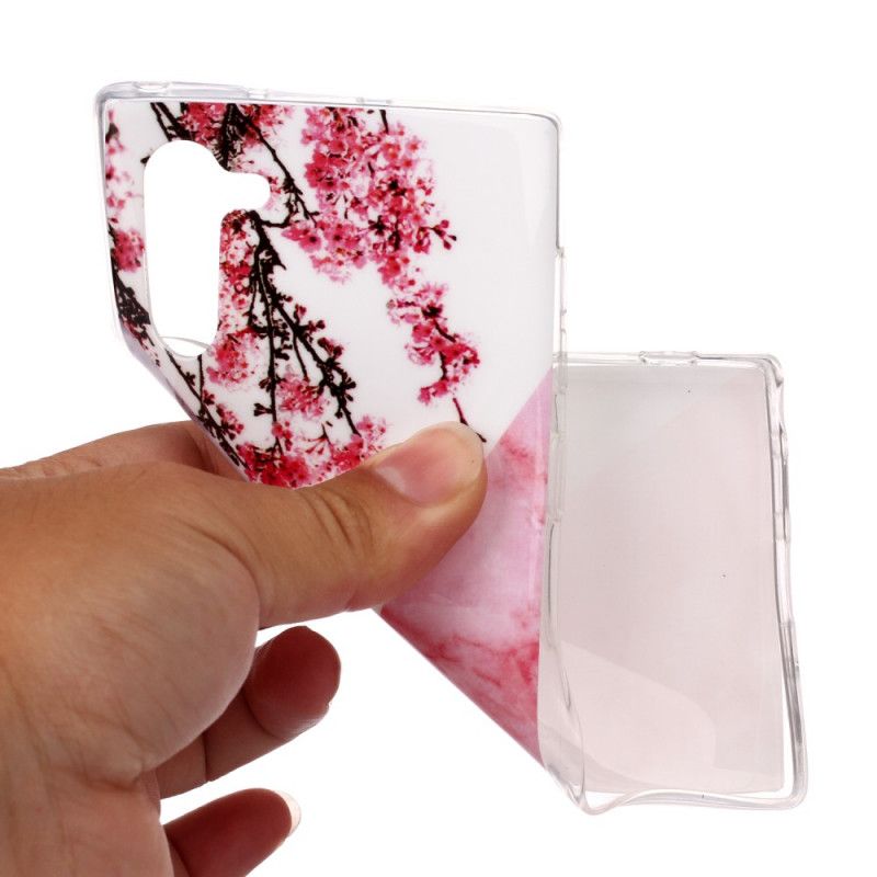 Hoesje Samsung Galaxy Note 10 Ongelooflijk Bloemenmarmer
