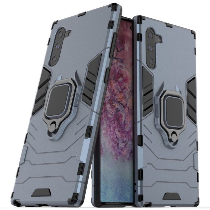 Hoesje Samsung Galaxy Note 10 Rood Zwart Resistente Ring