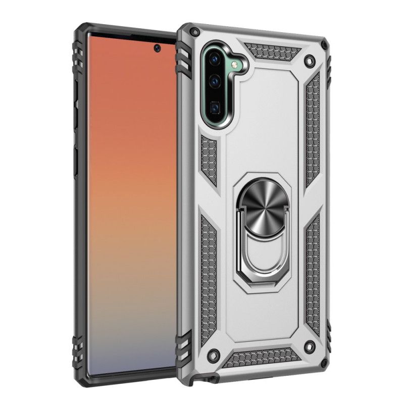 Hoesje Samsung Galaxy Note 10 Zilver Zwart Premium Ring