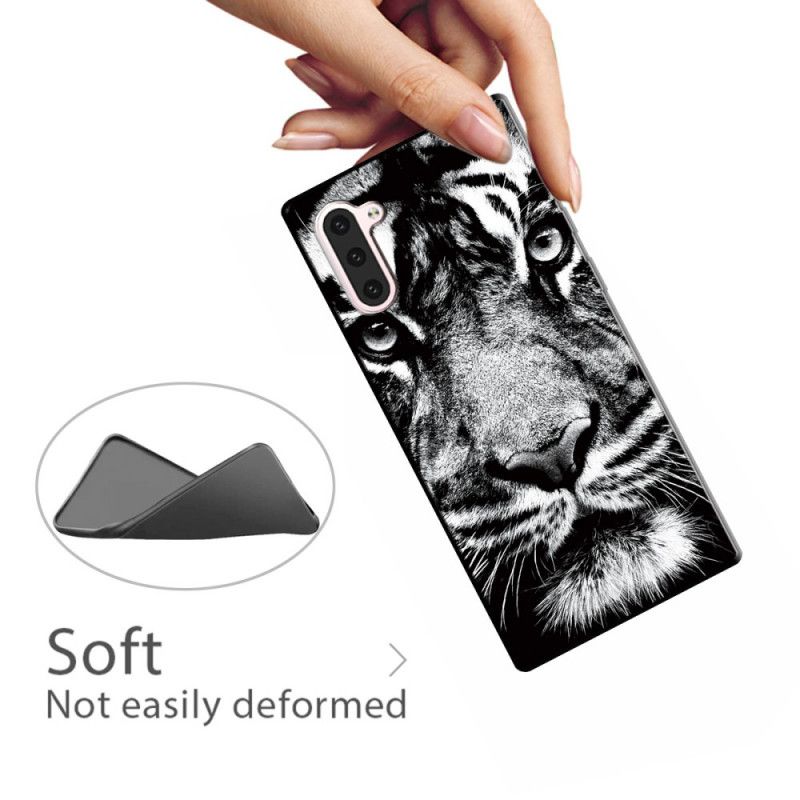 Hoesje voor Samsung Galaxy Note 10 Zwart-Witte Tijger