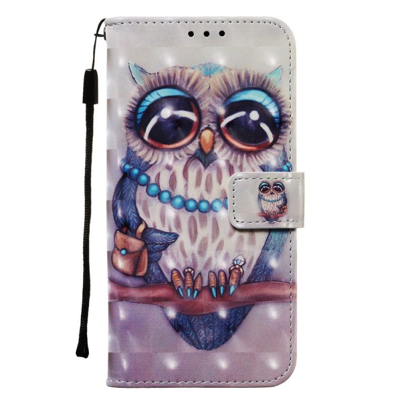 Leren Hoesje voor Samsung Galaxy Note 10 Juffrouw Uil