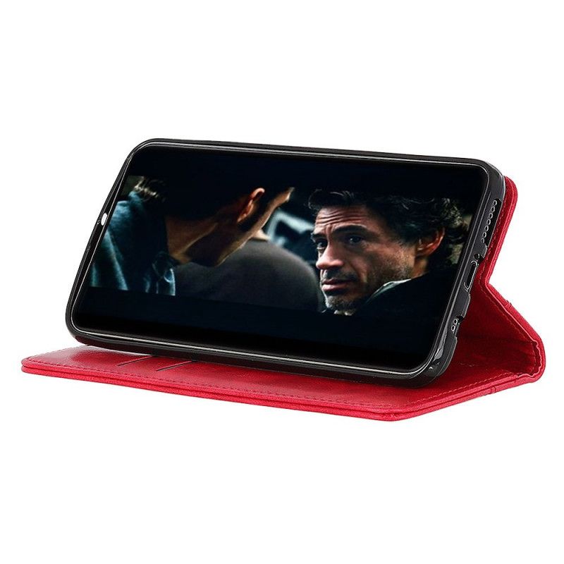 Leren Hoesje voor Samsung Galaxy Note 10 Rood Vintage Oud