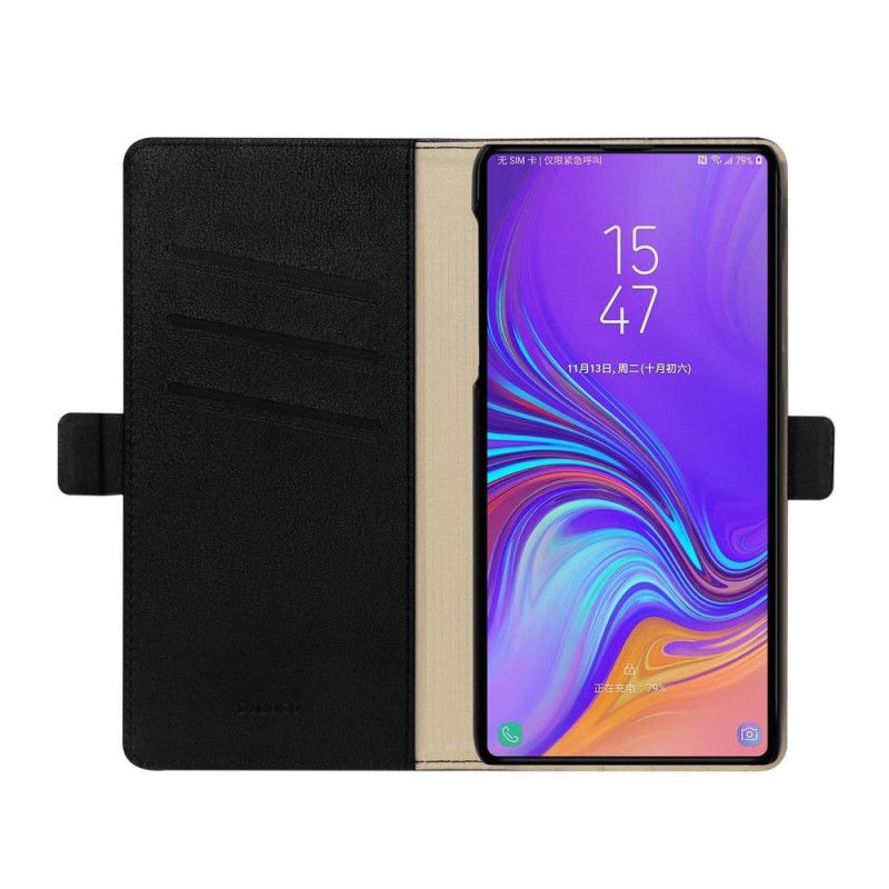 Leren Hoesje voor Samsung Galaxy Note 10 Rood Zwart Dzgogo Milo-Reeks