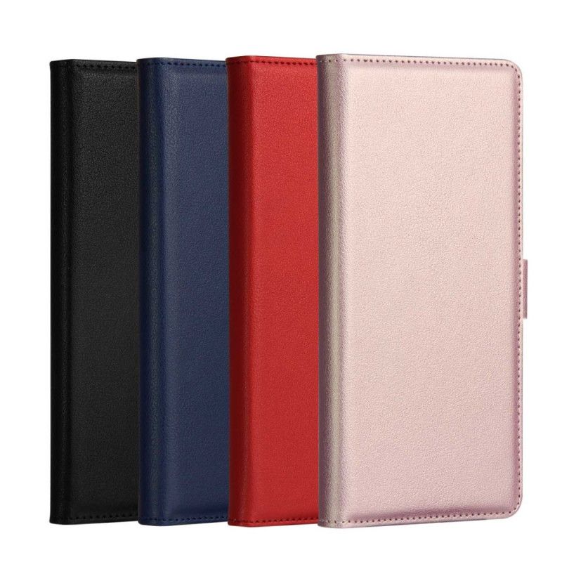 Leren Hoesje voor Samsung Galaxy Note 10 Rood Zwart Dzgogo Milo-Reeks