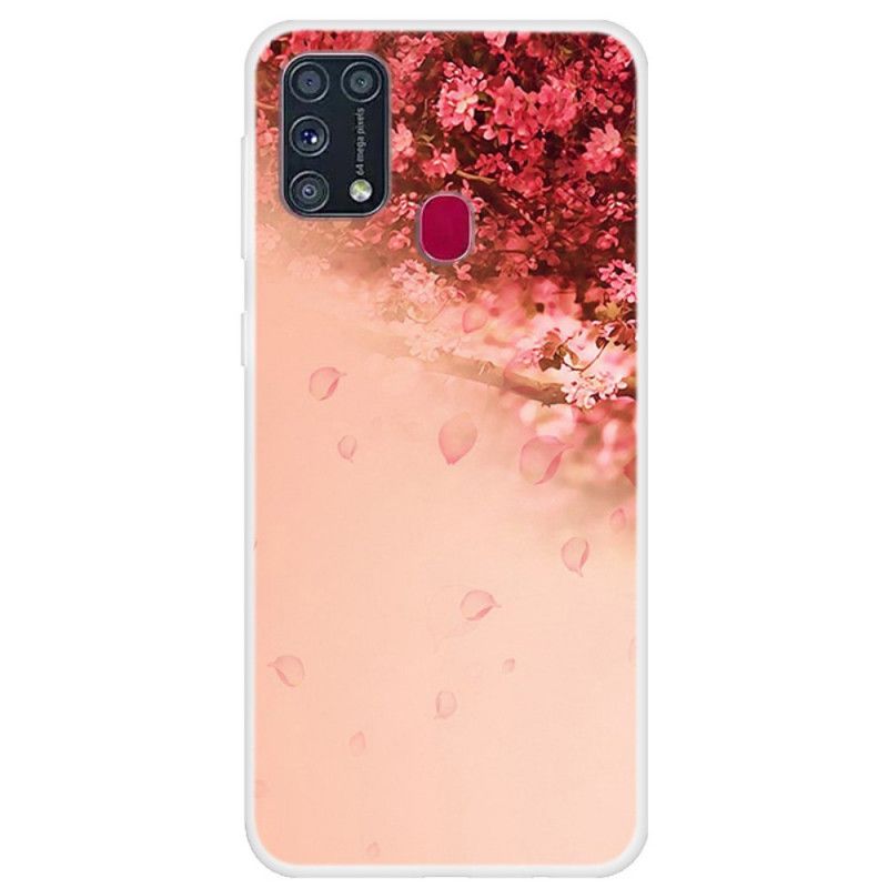 Cover Hoesje Samsung Galaxy M31 Telefoonhoesje Transparante Romantische Boom