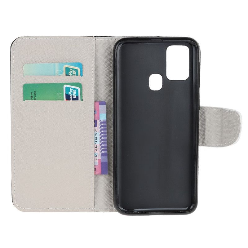 Flip Case Leren Samsung Galaxy M31 Retro Eiffeltoren