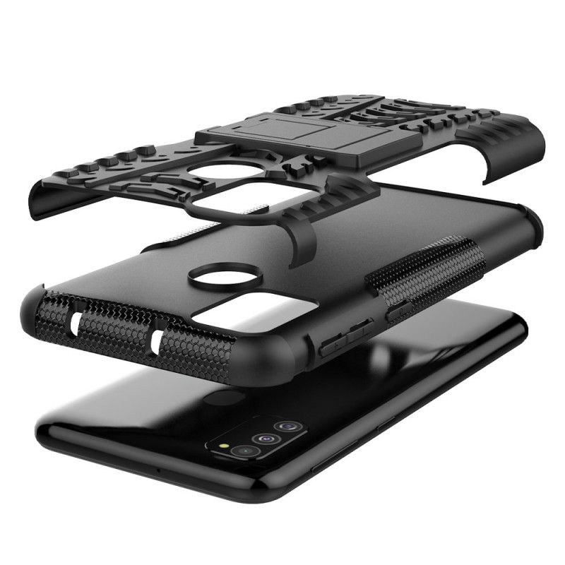 Hoesje Samsung Galaxy M31 Wit Zwart Ultrabestendig