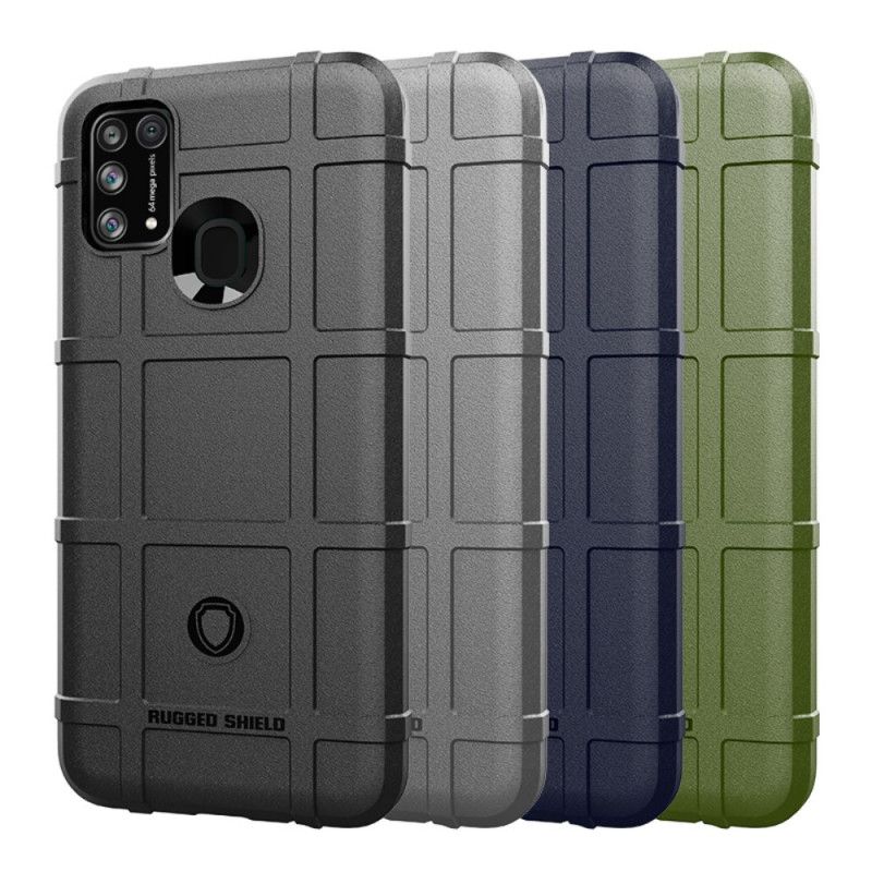 Hoesje voor Samsung Galaxy M31 Grijs Zwart Robuust Schild
