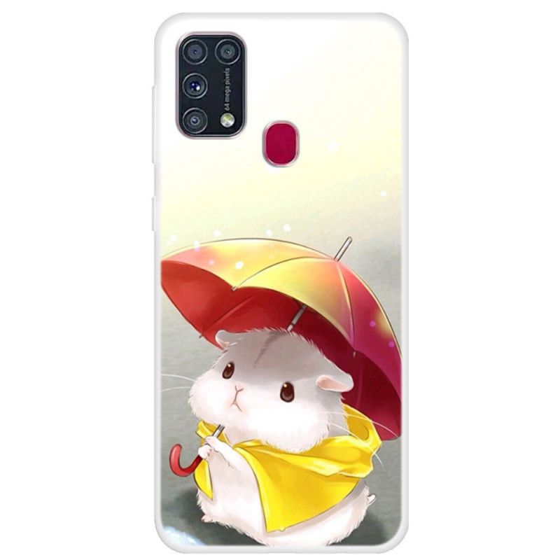 Hoesje voor Samsung Galaxy M31 Hamster In De Regen