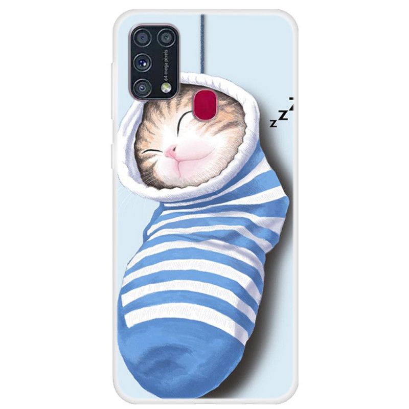 Hoesje voor Samsung Galaxy M31 Slapende Kitten
