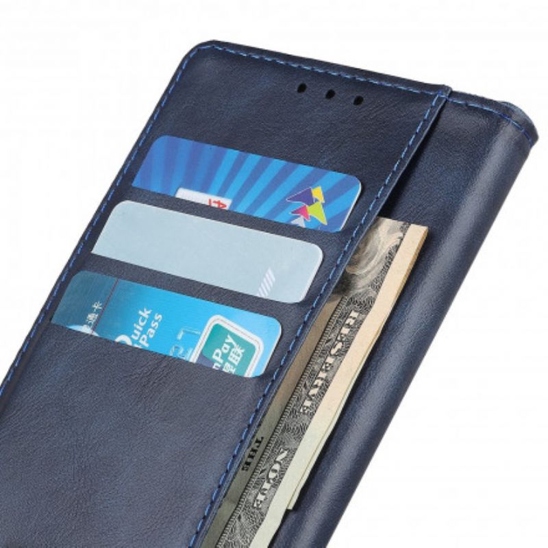 Bescherming Hoesje Motorola Edge 20 Kunstleer Knop