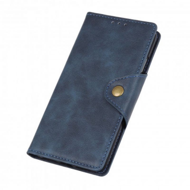 Bescherming Hoesje Motorola Edge 20 Kunstleer Knop