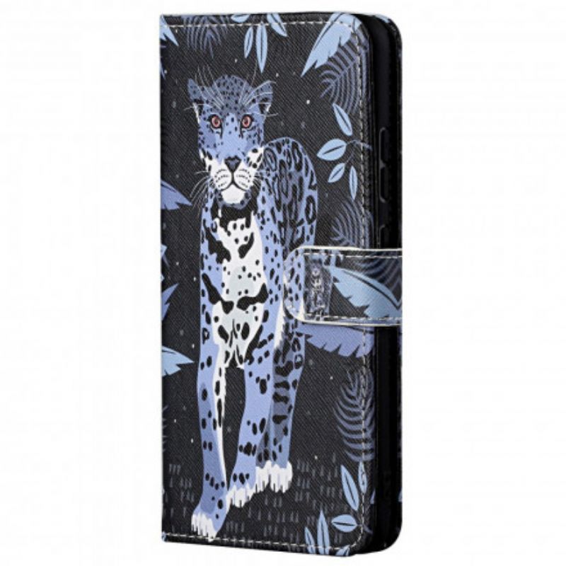 Bescherming Hoesje Motorola Edge 20 Leopard Strappy