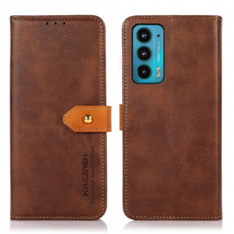 Flip Case Leren Motorola Edge 20 Met Khazneh-riem