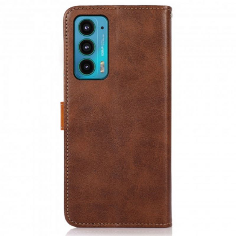 Flip Case Leren Motorola Edge 20 Met Khazneh-riem