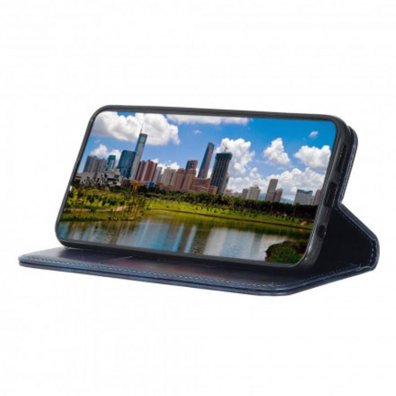 Folio-hoesje Motorola Edge 20 Elegantie Split Litchi Leer Bescherming Hoesje