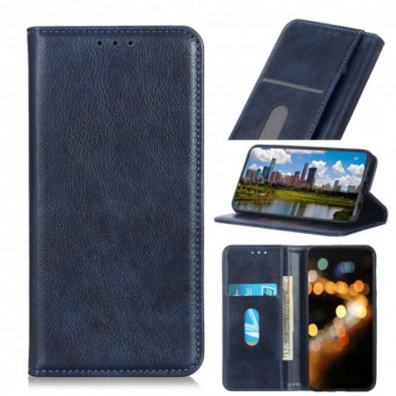 Folio-hoesje Motorola Edge 20 Elegantie Split Litchi Leer Bescherming Hoesje