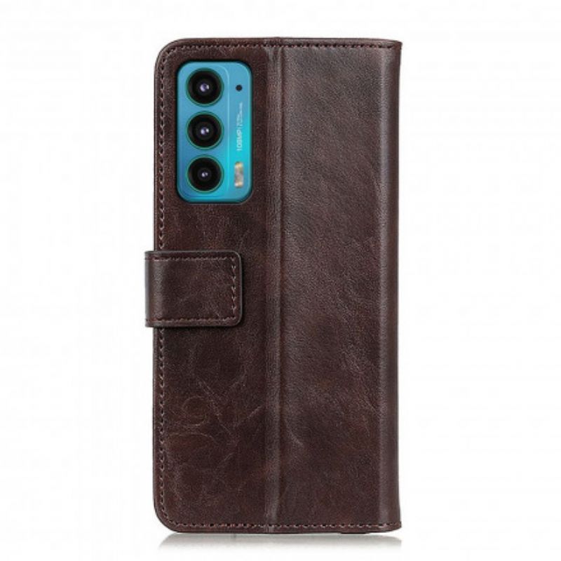 Folio-hoesje Motorola Edge 20 Telefoonhoesje Khazneh Elegantie Leerstijl