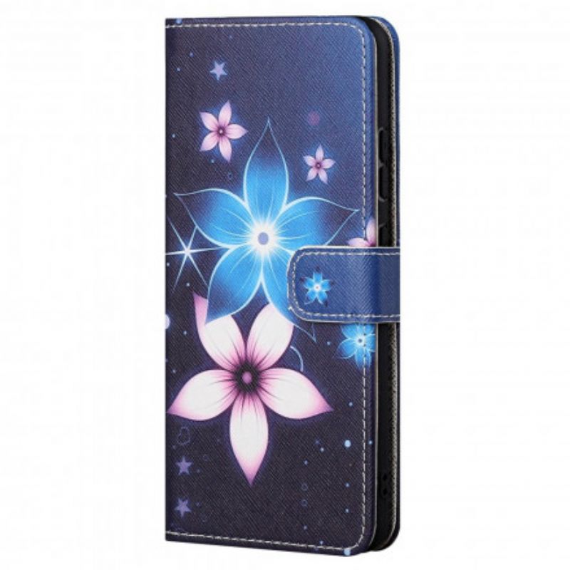 Folio-hoesje Motorola Edge 20 Telefoonhoesje Lunar Strappy Flowers