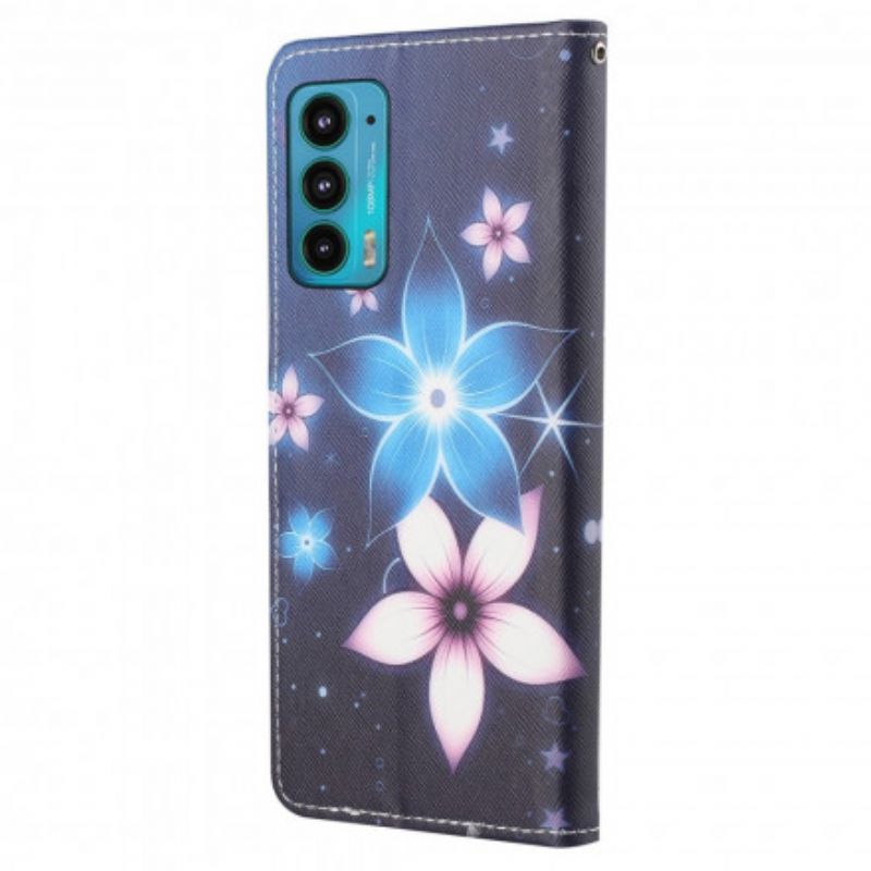 Folio-hoesje Motorola Edge 20 Telefoonhoesje Lunar Strappy Flowers