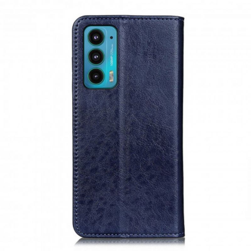 Folio-hoesje Voor Motorola Edge 20 Gestructureerd Splitleer