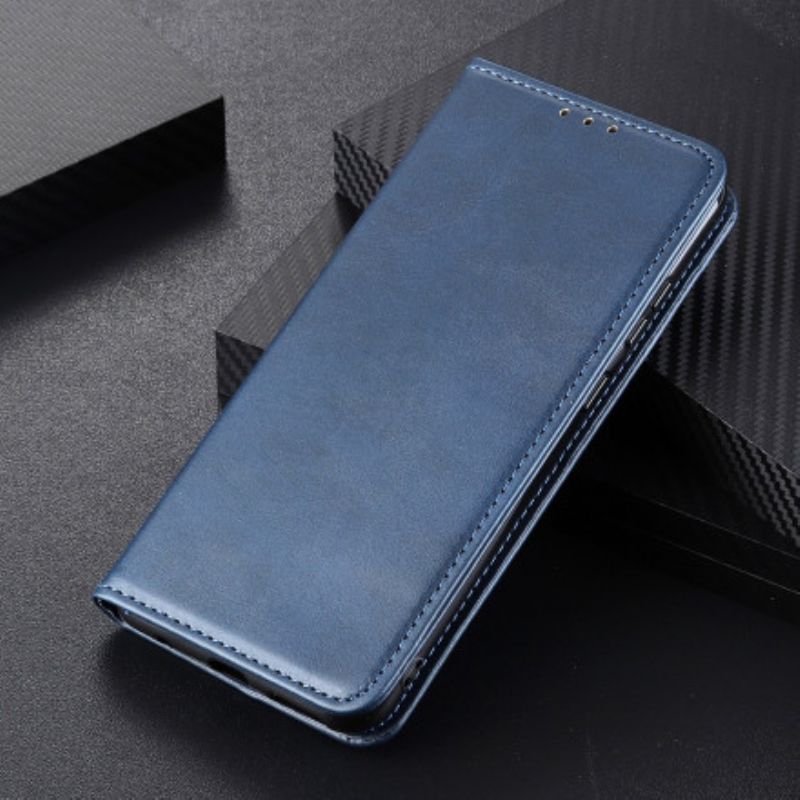 Folio-hoesje Voor Motorola Edge 20 Splitlederen Ontwerp