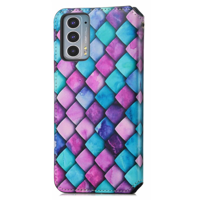 Folio-hoesje Voor Motorola Edge 20 Verrassend Kleurrijk Patroon