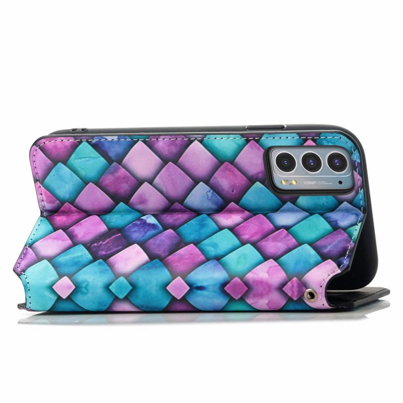 Folio-hoesje Voor Motorola Edge 20 Verrassend Kleurrijk Patroon